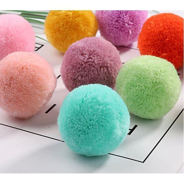 4pcs Colours pompom 5cm 2 kinds of size party home garden wedding decoration clothing DIY sewing children toys(1089L) - Image 5