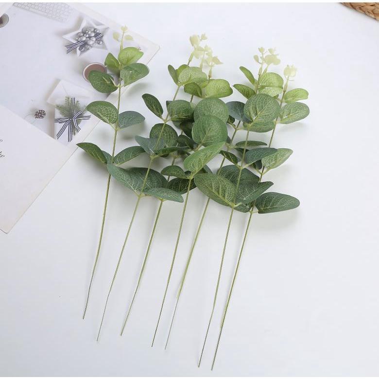 Single Green Artificial Eucalyptus Leaf Leaves Plants Money Leaf Fake Plants Wall Decorative Wedding Shooting (1298L) - Image 2