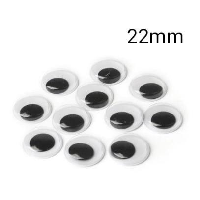 4~35mm Total Mixed Googly Eyes Self-adhesive DIY Scrapbooking for Teddy Bear 黑白活动眼睛 (846L) - Image 12