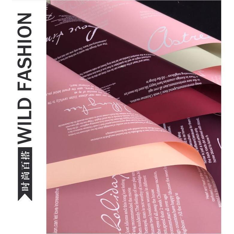 1pc English Letters Hanfei-Paper Ouya Wrapping Paper Waterproof Flowers Korean Bouquets Packing Materials Florist(1164L) - Image 3