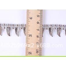 1yard 2cm Gold Silver Leaf Chain Plastic beads Ribbon For Cosplay Performance Sewing Accessories DIY Crafts 吊坠珠链(1550L) - Image 4
