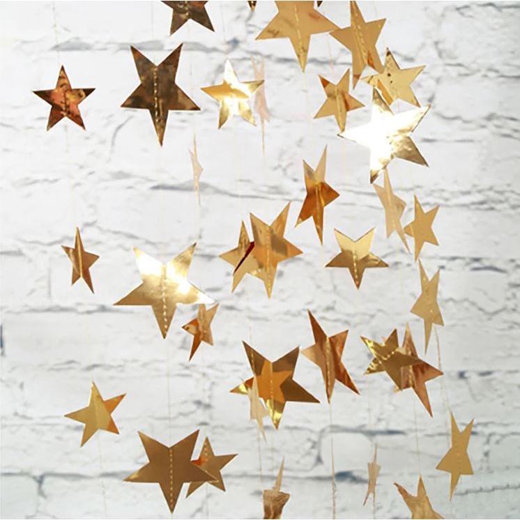 Bright 32pcs Paper Star Garlands Happy Birthday Banner Party Decorations Kids Baby Boy Girl Bedroom First 1st (1122L) - Image 3