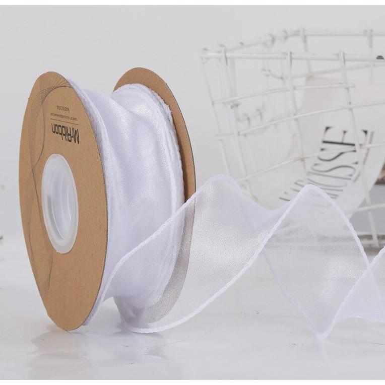 4cm*1yard Plain Fishtail Yarn Ribbon Bouquet Packaging Material Flower Baking Lace Ribbon 鱼尾纱波浪纱丝带纱带 (1924L) - Image 13