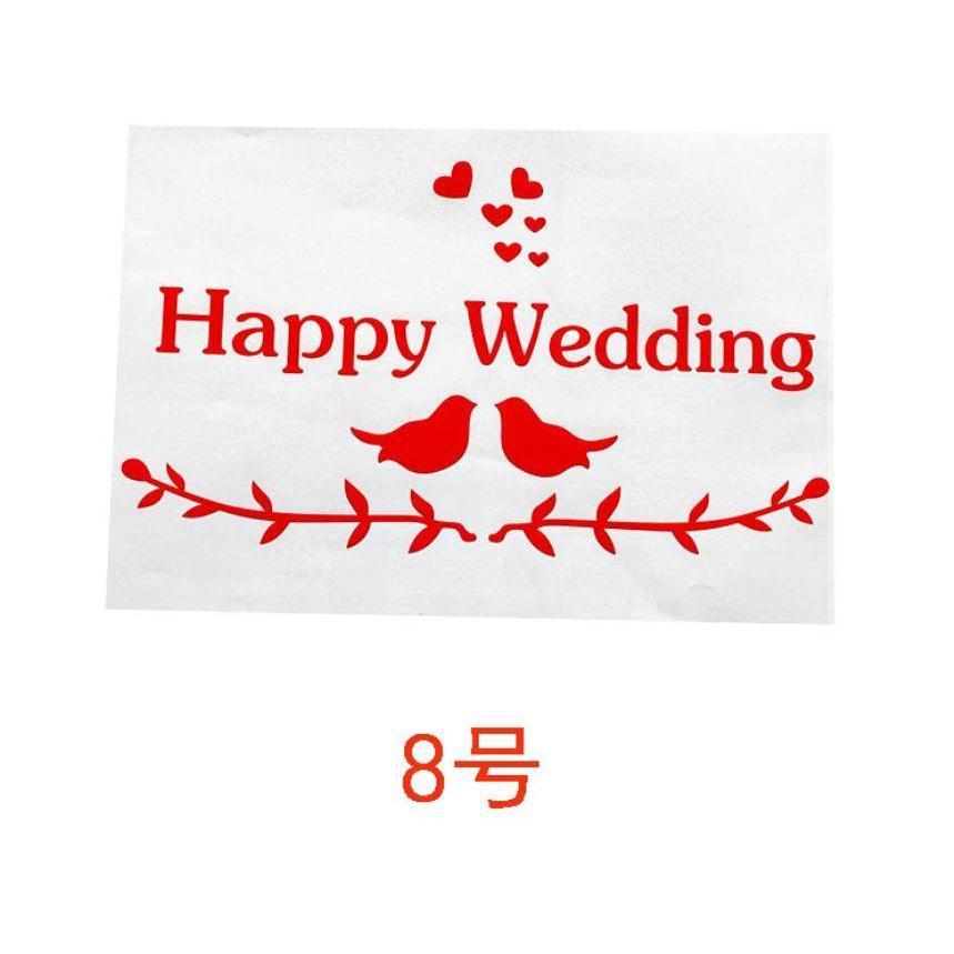 Happy Wedding I Love You PVC Sticker for Balloons Bubble Clear Helium Balloon Birthday Wedding Valentine's Day (865L) - Image 16