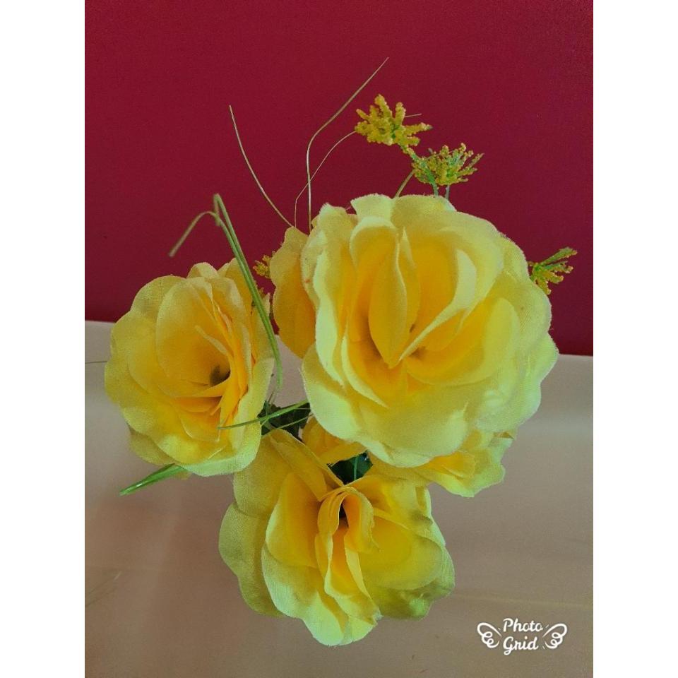 7 Head 1 Bunch Artificial Rose Silk art flower Bouquet For Wedding Party Household Flowers (670L) - Image 10