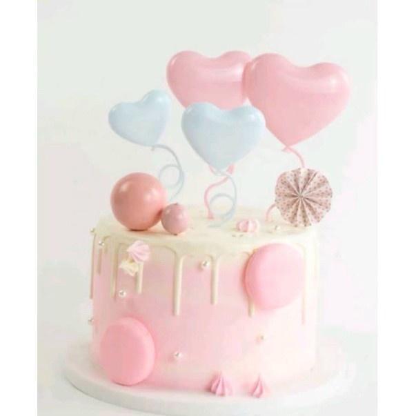 4pcs/set Heart-shaped Cake Toppers Creative Love Heart Cake Toppers Chic Heart-shaped Cake Picks Cake Decorative (1388L) - Image 2