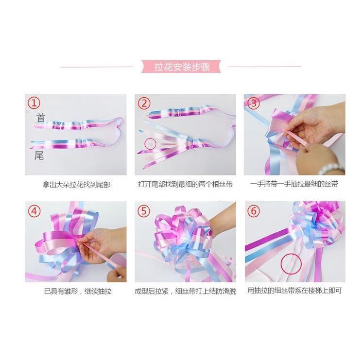 Large 50# Gift Packing Pull Bow Line Ribbons Flower Ball Pull Ribbon Holiday Gift Christmas Wedding Decoration(1323L) - Image 4