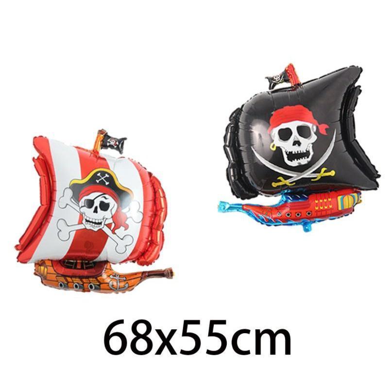 1set Lovely Pirate flag birthday Pennant paper flag Amazing Pirate banner Balloon for kids Happy birthday party (1482L) - Image 4