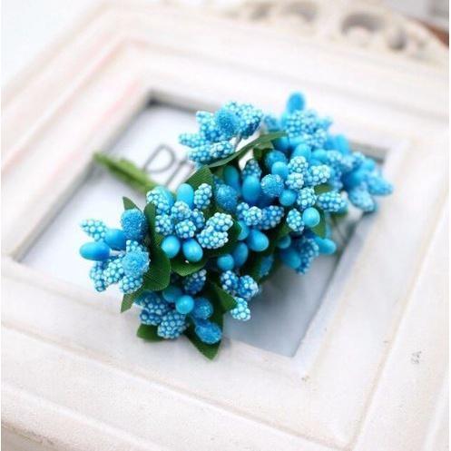 10Pcs Mini Stamen flower Artificial Flowers Craft Fake Flowers For Wedding Bouquet Party Scrapbooking Decor (1903L) - Image 18