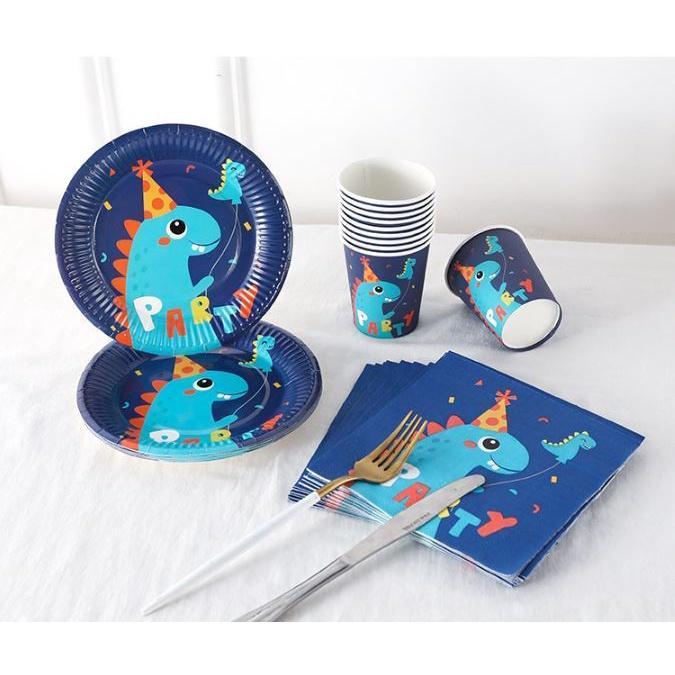 Cartoon Dinosaur Paper Plates Decoration Party Supplies Topper Wedding Baby Bath Happy Birthday Party (1926L) - Image 2