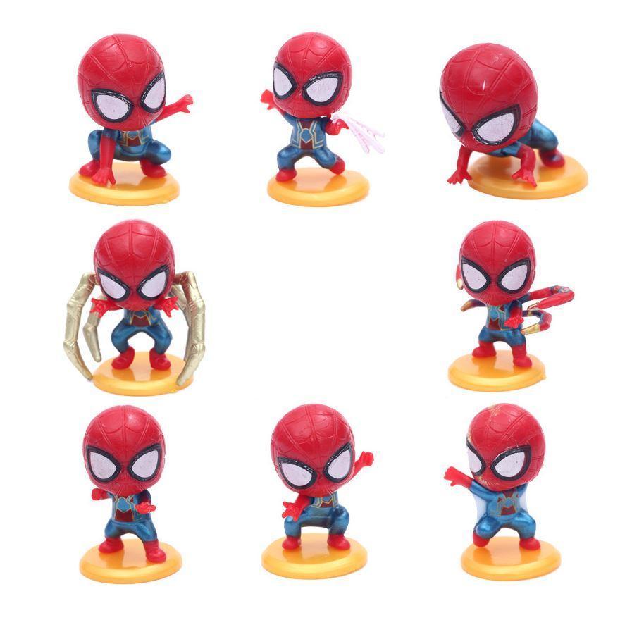 8pcs/Set Mini Spider Man Figure Superhero Spiderman Spider Man PVC Action Figure Toys Great Gift (971L) - Image 3
