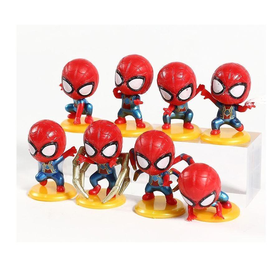 8pcs/Set Mini Spider Man Figure Superhero Spiderman Spider Man PVC Action Figure Toys Great Gift (971L) - Image 4