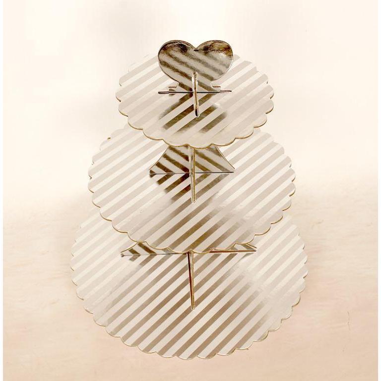 3 Layers Paper Cupcake Stand Cardboard Dessert Holder Candy Bar Birthday Party Wedding Cake Tray Decorating (361L) - Image 13