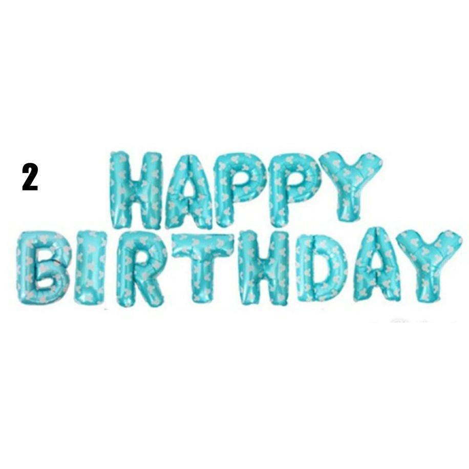 16 inch variety of color rose gold silver happy birthday letter balloon 铝膜英文字母气球 (297L) - Image 17