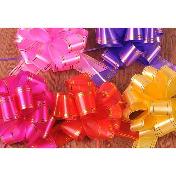 Large 50# Pull Bow Ribbon For Wedding Decoration Car Decorate Wedding Car Ribbon Pink Car Wrap Flowers Gift(235L) - Image 2