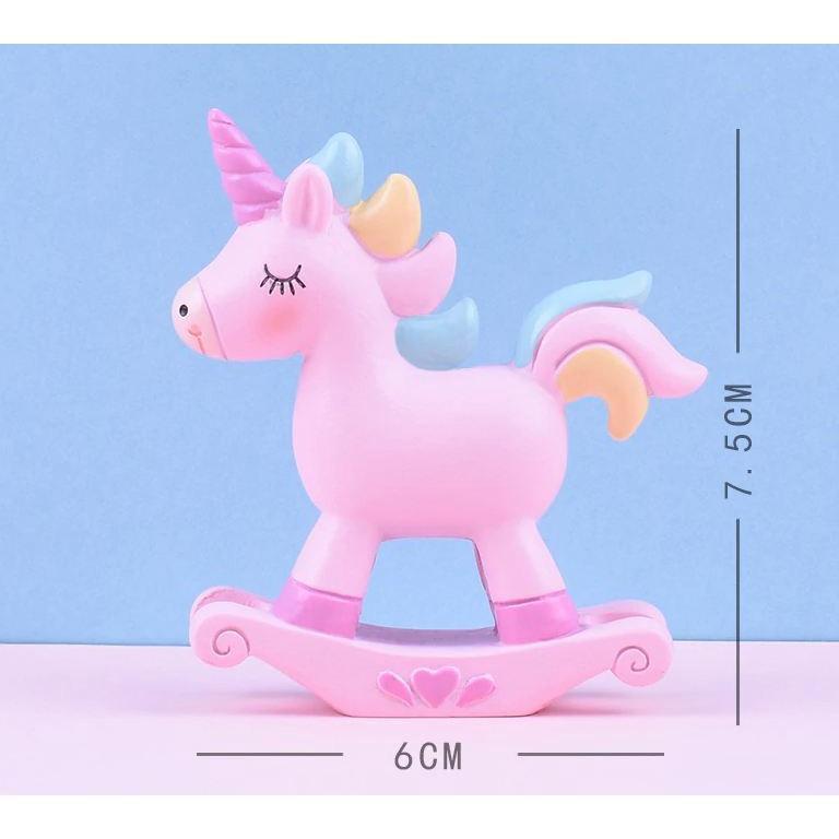 Kawaii Unicorn Figurine Cake Topper Small Rainbow Mini Figurine Party Cake Decorations(763L) - Image 8