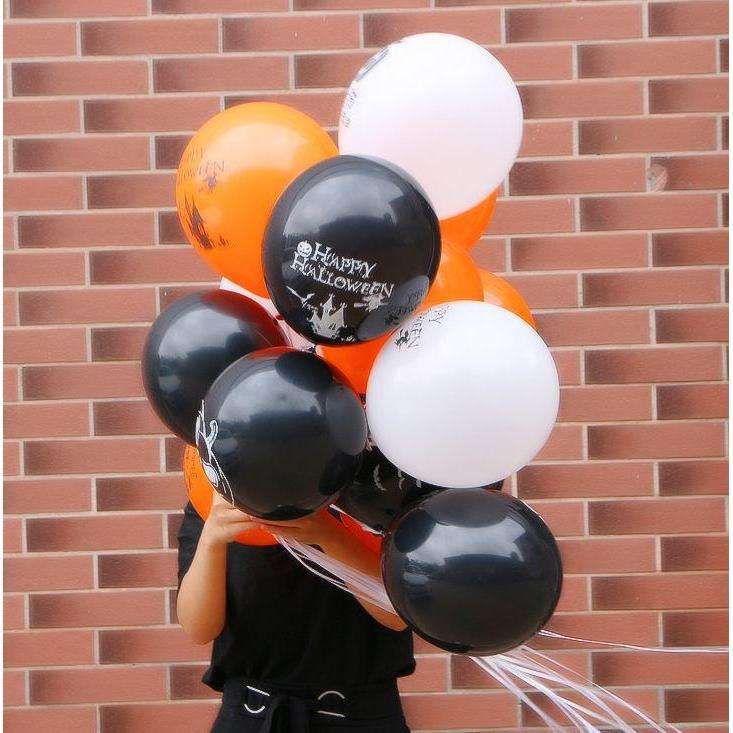 50pcs Halloween Decoration 12 Inch Thick Latex Balloons Ghost Festival Party Decoration Background Arrangement (516L)