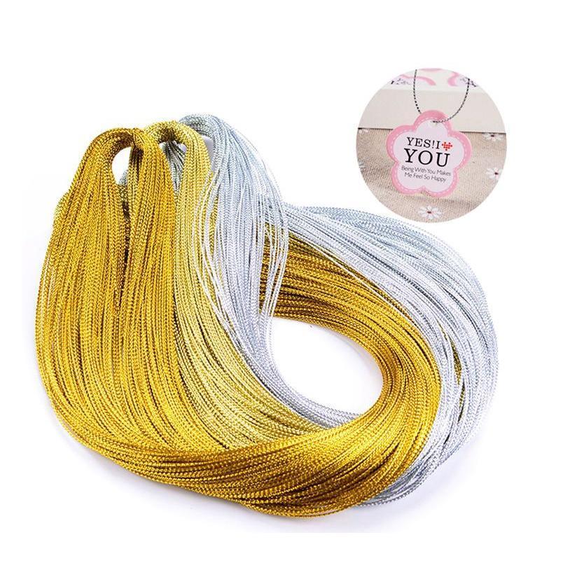 50m/100m Rope Gold Silver Red Cord Gift Packaging String Metallic Jewelry Thread Cord DIY Tag Line Bracelet 吊卡牌线绳 (863L)