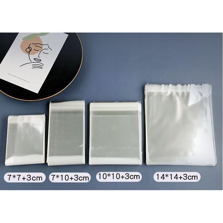100pcs/lot 8 Size Transparent Cookie Packaging Bags Self-adhesive Plastic Biscuit Bag Wedding Candy Bags(1269L) - Image 5