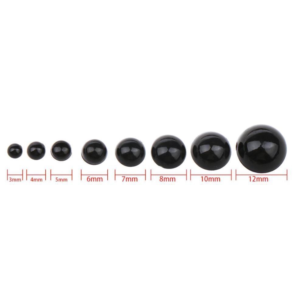 50pcs Plastic Puppet Doll Accessories Toys Eyeball Amigurumi Eyes Teddy Bear Doll AnimalPlushBlackSafetyEyes DIY (1509L) - Image 3