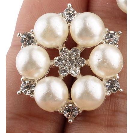 22mm~ 25mm Rhinestone Jewelry Buckle Rhinestone Pearl Hair Accessories, Jewelry Headwear Material DIY - Image 5