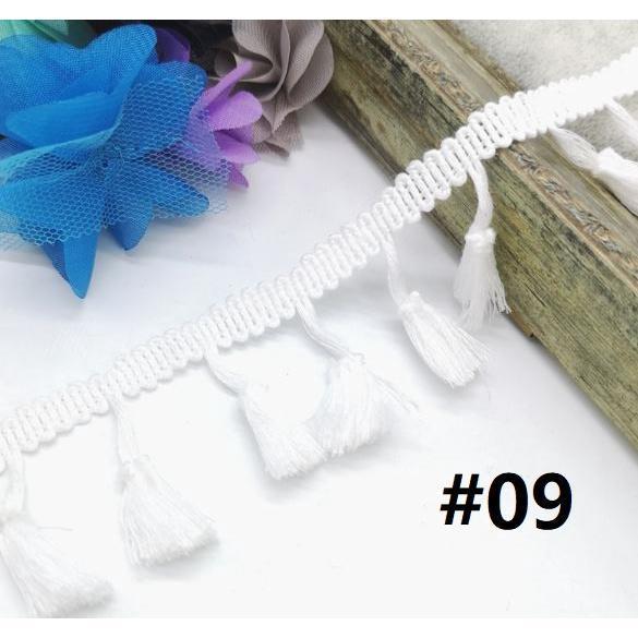 Polyester Cotton Fringe 1yard 4.0cm Lace Tassel Trimming Colorful Ribbon Garment Sewing Accessory 彩色流苏花边(1917L) - Image 13