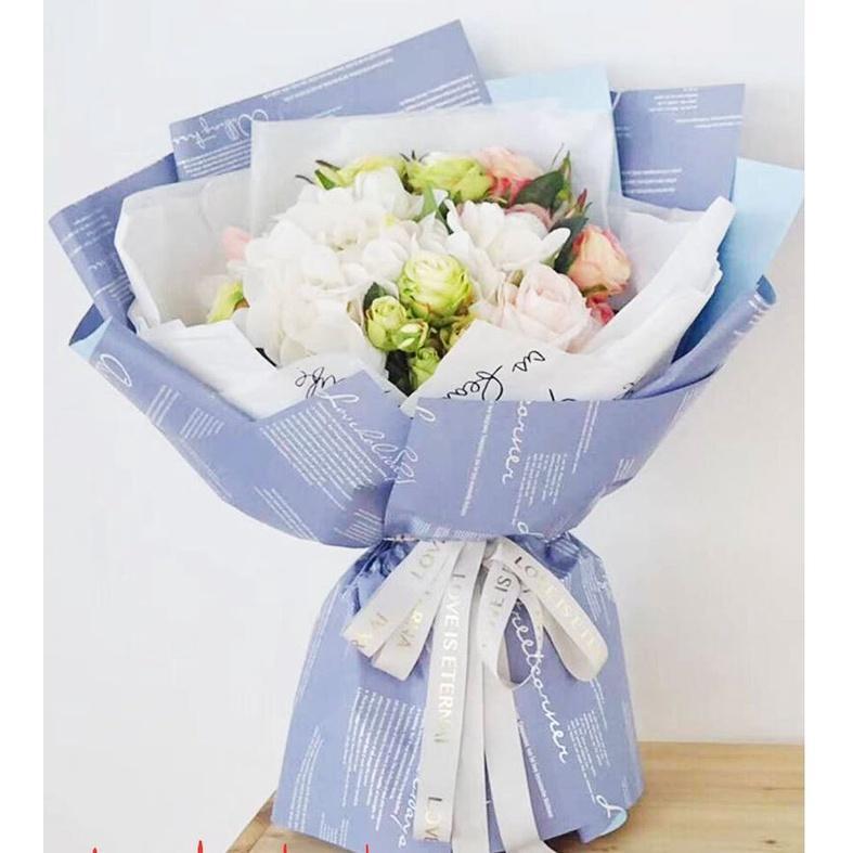 1pc English Letters Hanfei-Paper Ouya Wrapping Paper Waterproof Flowers Korean Bouquets Packing Materials Florist(1164L) - Image 9