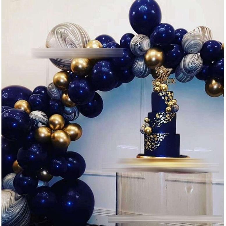 100pcs 10inch Burgundy Latex Balloons Gold Dark Blue Party Globos Baby Shower Wedding Birthday (591L)