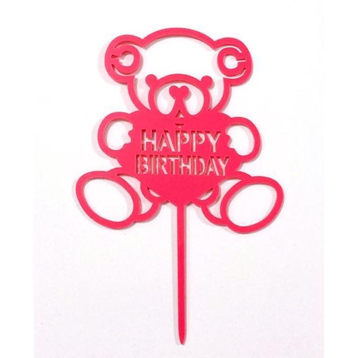 Acrylic Happy Birthday Party Supplies Cupcake Topper Birthday Party Kids Baby Happy Birthday Cake Decoration (768L) - Image 9