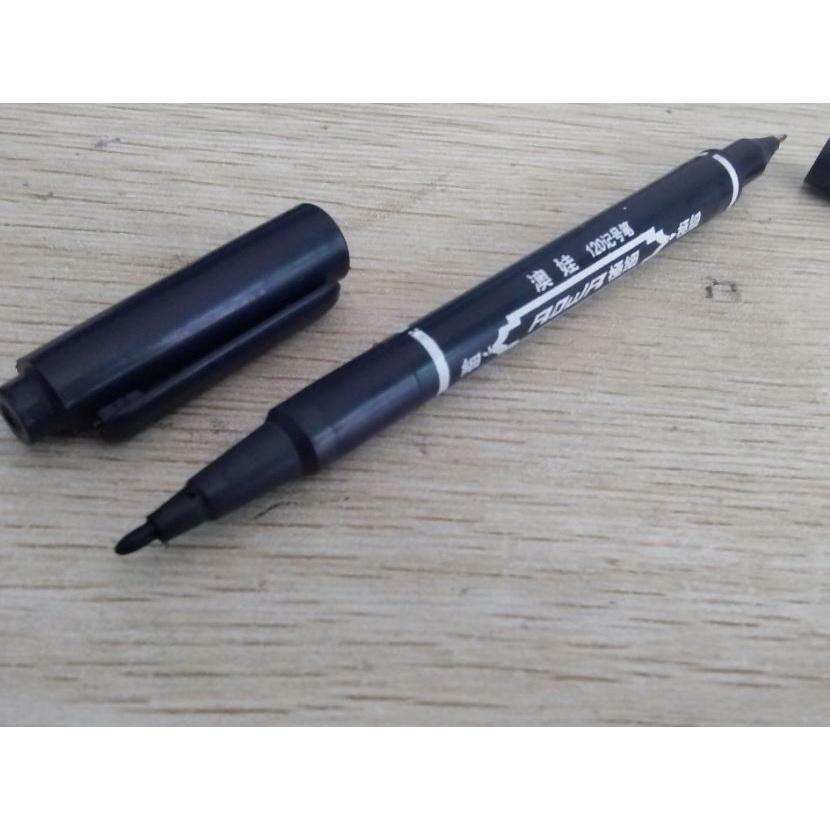 1pc Oily Small Double-headed 120 Black Marker Pen paint pens(1697L) - Image 2