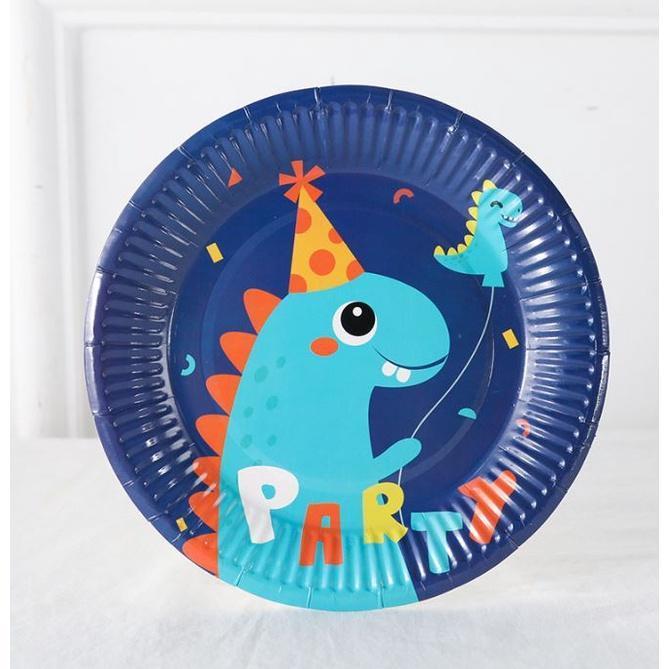 Cartoon Dinosaur Paper Plates Decoration Party Supplies Topper Wedding Baby Bath Happy Birthday Party (1926L) - Image 11