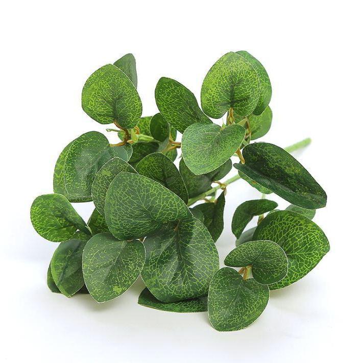 Simulation 5 branches money leaf silk eucalyptus round leaf artificial plants WeddingFlowerArrangementLeavesDecor(1289L) - Image 5