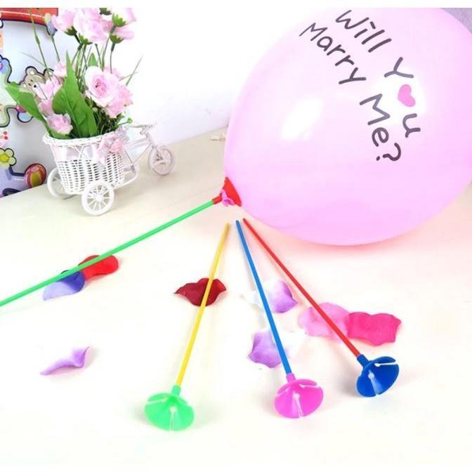 1pc Foil Balloon Accessories Balloon Holder Sticks with Cups Party Supplies Decoration+1pc 10inch 1.2g Pearl Ball(1584L) - Image 2