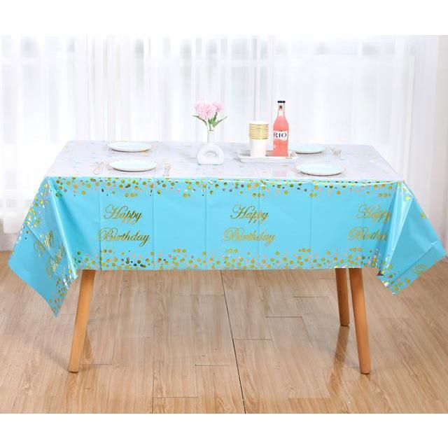 Bronzed aluminum film dot five disposable birthday star tablecloth birthday party decor tablecloth venue decor(1931L) - Image 3