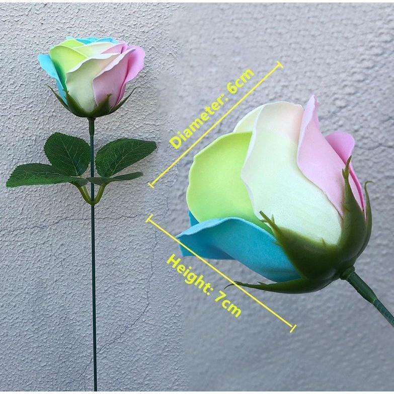 1Pc 5 layer 6cm Colorful Soap Rose Decorative Flowers Soap Flower Petal Wedding Favors Valentine's Day Gift(584L) - Image 7