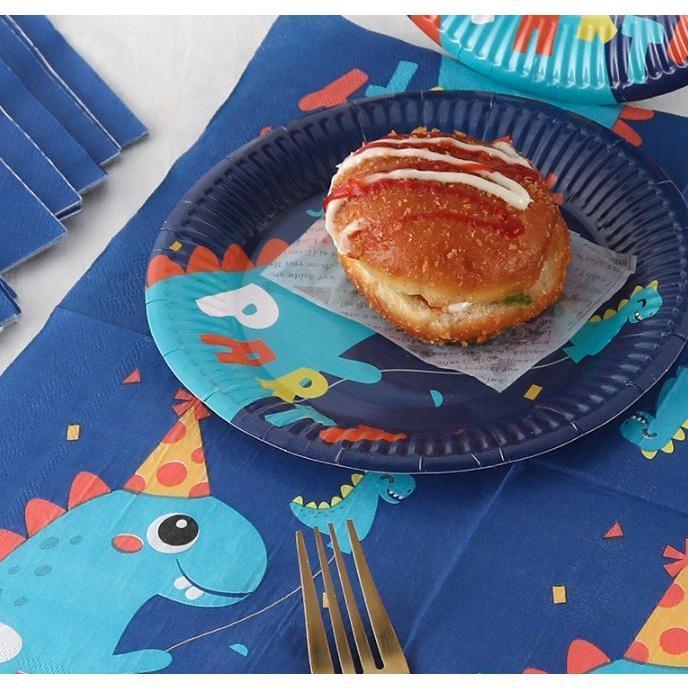 Cartoon Dinosaur Paper Plates Decoration Party Supplies Topper Wedding Baby Bath Happy Birthday Party (1926L) - Image 3