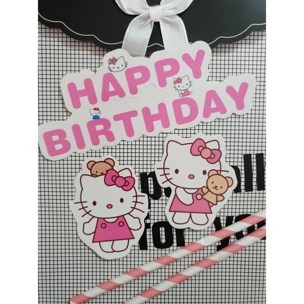1set Happy Birthday Cupcake Topper Flags Cake insert card Baby Kids Birthday Party Decoration 蛋糕插牌 (347L) - Image 13