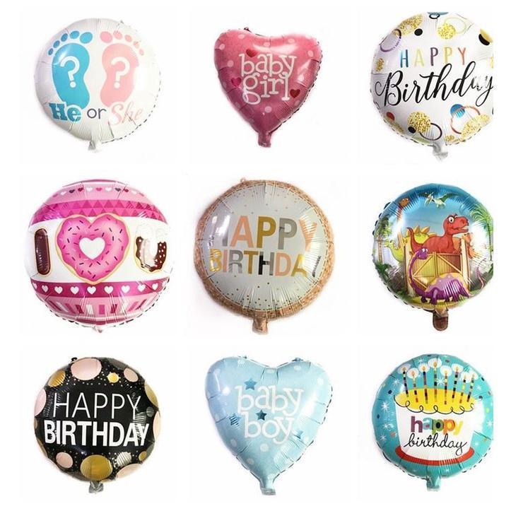 NEW 18Inch Round Foil Balloon Happy Birthday Helium Balls Birthday Party Decorations kids (1033L)