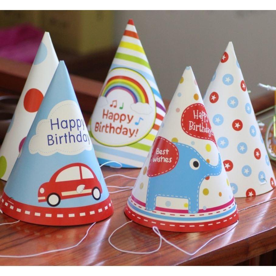 5pcs Happy Birthday Party Hats Paper Handmade Cap Shower Baby Decoration 生日帽 (574L) - Image 9