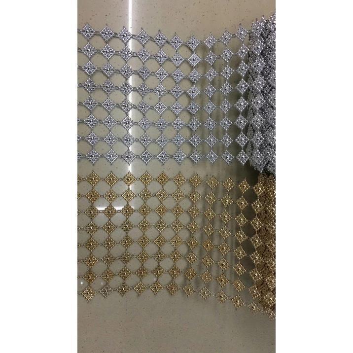 1yard 8 Rows Mesh Trimming Ribbon Wedding Gold Silver Chinese Knot Chain Party Decoration Cake Ribbon Straps (931L) - Image 6