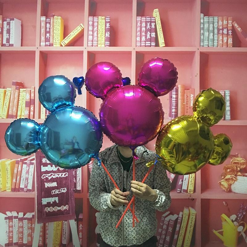63cm x 57cm Mickey Minnie Head Foil Balloon Birthday Party Decoration Inflatable Cartoon Mitch Balloon (292L) - Image 3
