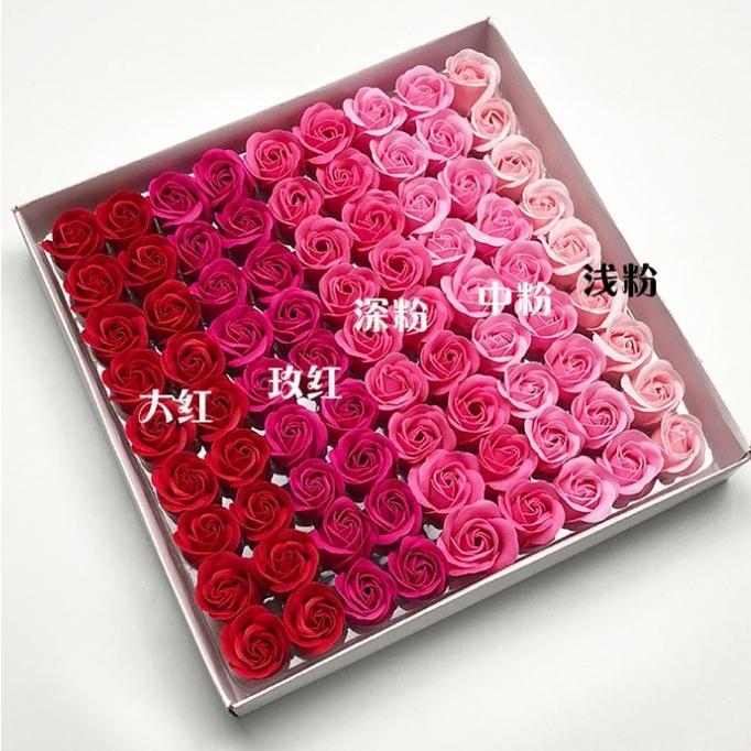 81 Pieces Rose Soap Flower Head Three-layer No Base Rose Soap Flower Head Eternal Flower Simulation Rose (494L) - Image 6