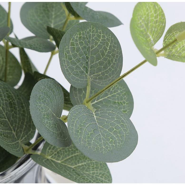 Single Green Artificial Eucalyptus Leaf Leaves Plants Money Leaf Fake Plants Wall Decorative Wedding Shooting (1298L) - Image 4