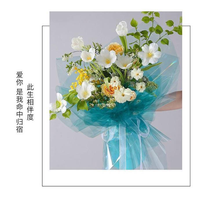 58*58cm Rainbow Cello Flower Floral Wrapping Paper Candy Cake Cookie Packaging Craft Gift Packing Colorful (1532L) - Image 8