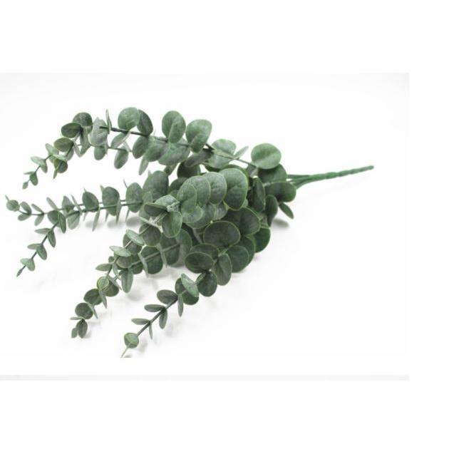 40cm Nordic Wind Artificial Plants Bunch Eucalyptus Money Leaf Home Wedding Deco Flower Arrangement Props Gray(1740L) - Image 3