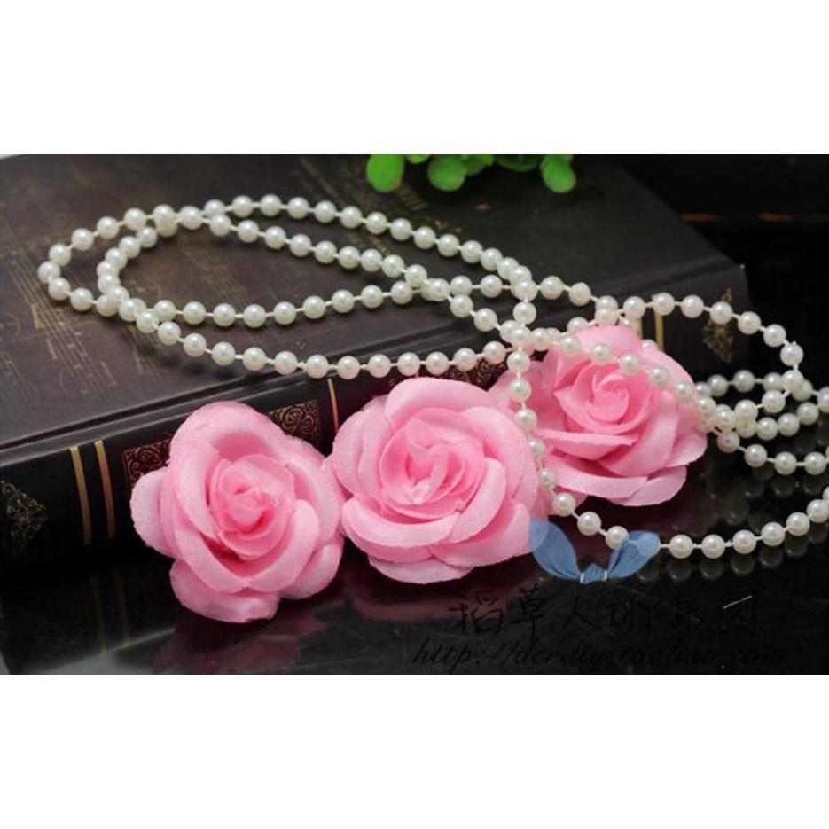 3/4/6/8/10/12/14mm Imitation Pearl Beads Line Chain Trim pearls for craft DIY Wedding Bride Bouquet Deco 圆型珍珠链条 (1171L) - Image 6