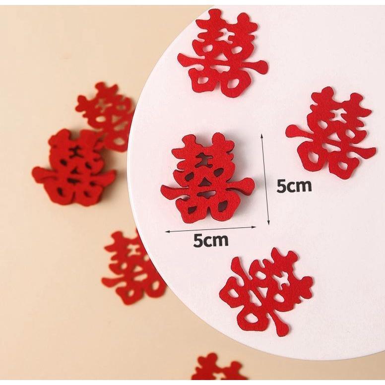 30pcs/pack Mini Marriage Stickers Traditional Chinese Wedding Decorations Fruit Plate Xiao Xi Zi Room Throwing(1913L) - Image 5
