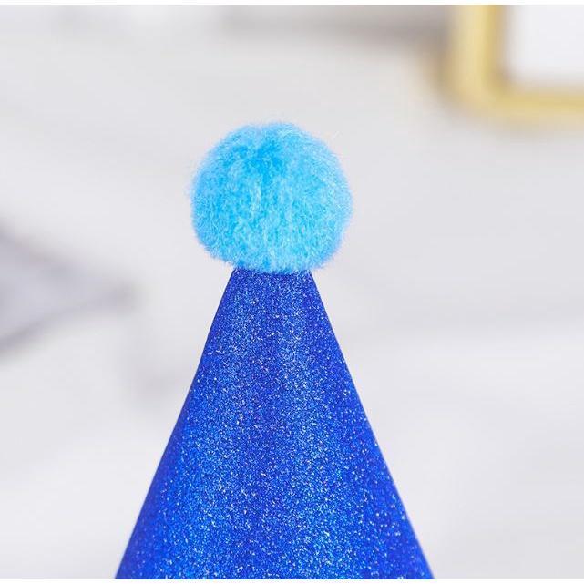 1pc New Glitter Birthday Ball Cap Children Adult Birthday Dress Up Plush Ball Party Birthday Hat(1934L) - Image 5