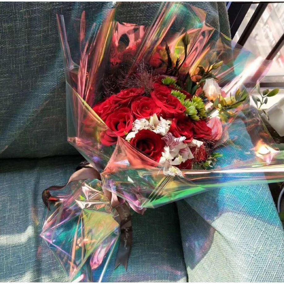 Nicrolandee Flower Wrapping Iridescent Cellophane Rainbow Film Christmas Birthday Wedding Decoration (1071L) - Image 7