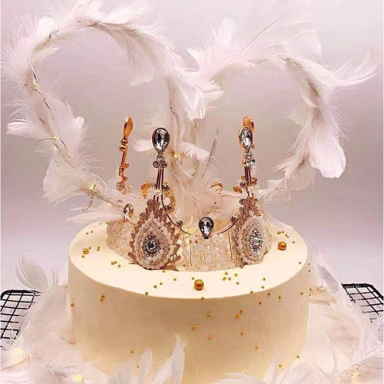 1pc Princess Crown Cake Topper Birthday Ornaments Headdress Crown Topper Cake Decoration For Birthday Party(1301L) - Image 3
